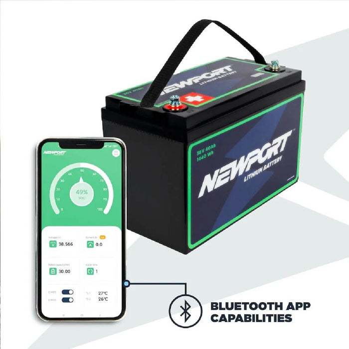 Newport 36V 40AH Extended Range Lithium (LiFePO4) Outboard Motor Battery