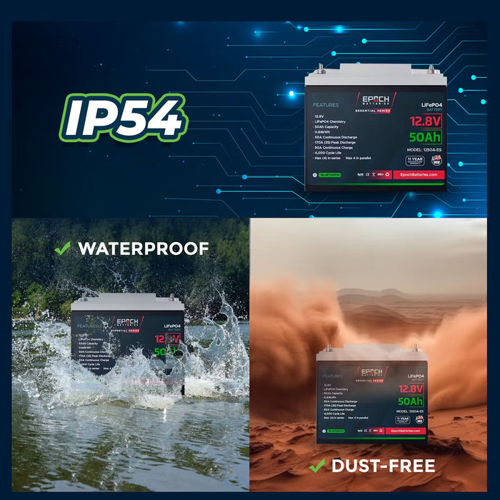 12V 50AH LiFePO4 Battery Epoch Essentials with Bluetooth Feature