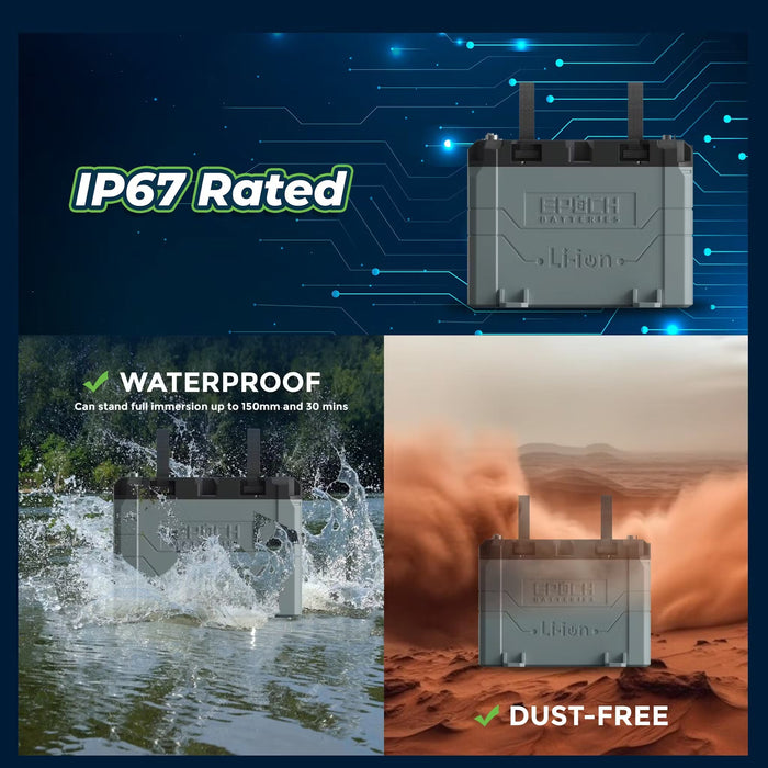 12V 50AH Marine Lithium Battery For Trolling Motors - Bluetooth and Heating Feature