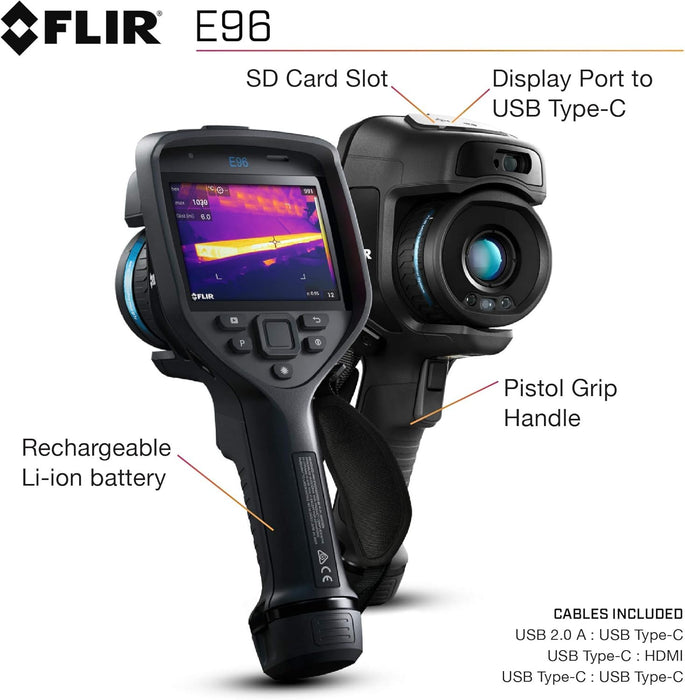FLIR E96 Advanced Thermal Imaging Camera 640 x 480 30 Hz with Thermal Studio Pro Software UltraMax and NIST Calibration