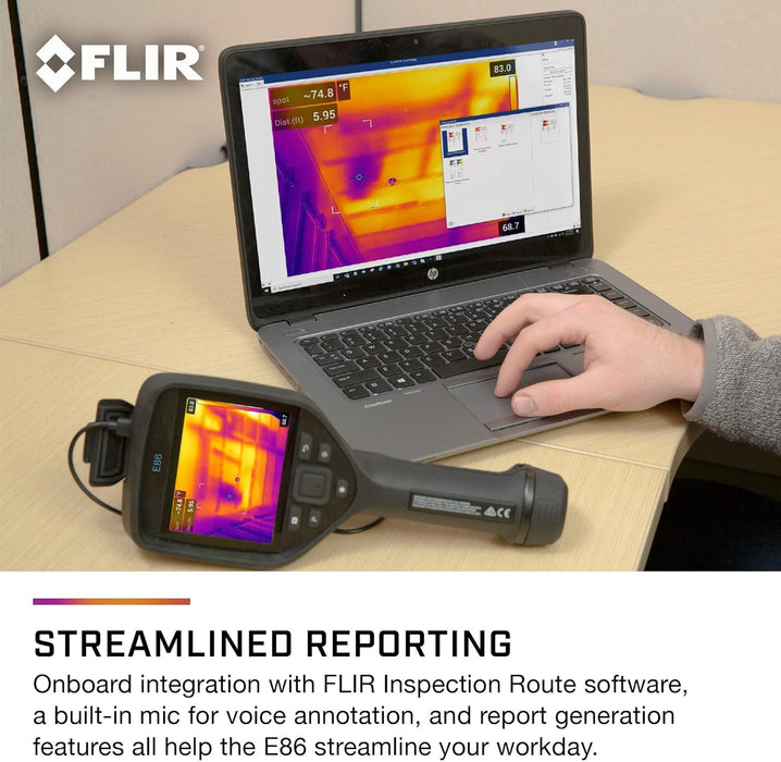 FLIR E86 Advanced Thermal Imaging Camera with Dual FOV Lenses, MSX, UltraMax, and Thermal Studio Pro, 464 x 348, 30 Hz