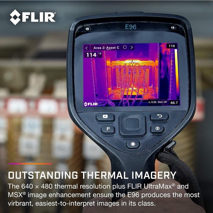 FLIR E96 Advanced Thermal Imaging Camera 640 x 480 30 Hz with Thermal Studio Pro Software UltraMax and NIST Calibration