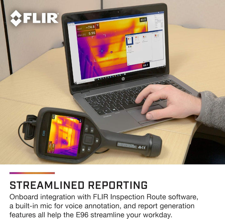 FLIR E96 Advanced Thermal Imaging Camera with Viewfinder MSX UltraMax and Thermal Studio Pro 640 x 480 30 Hz