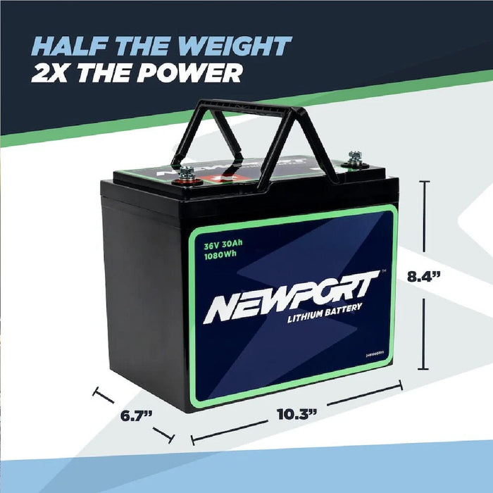 Newport 36V 30Ah Lithium (LiFePO4) Outboard Motor Battery