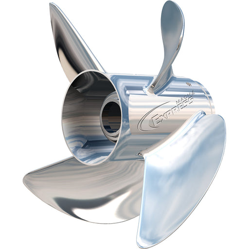 Turning Point Express® Mach4 Left Hand Stainless Steel Propeller - EX1-EX2-1319-4L - 13" x 19" - 4-Blade-Boat Outfitting-1-Tiny Boat Nation
