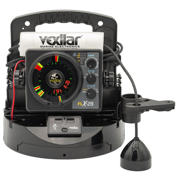 Vexilar FLX - 28 Pro Pack Elite Fishing System w/Pro View Ice - Ducer Vexilar Lithium Battery [PPEL28PV] - Deep Blue Supply
