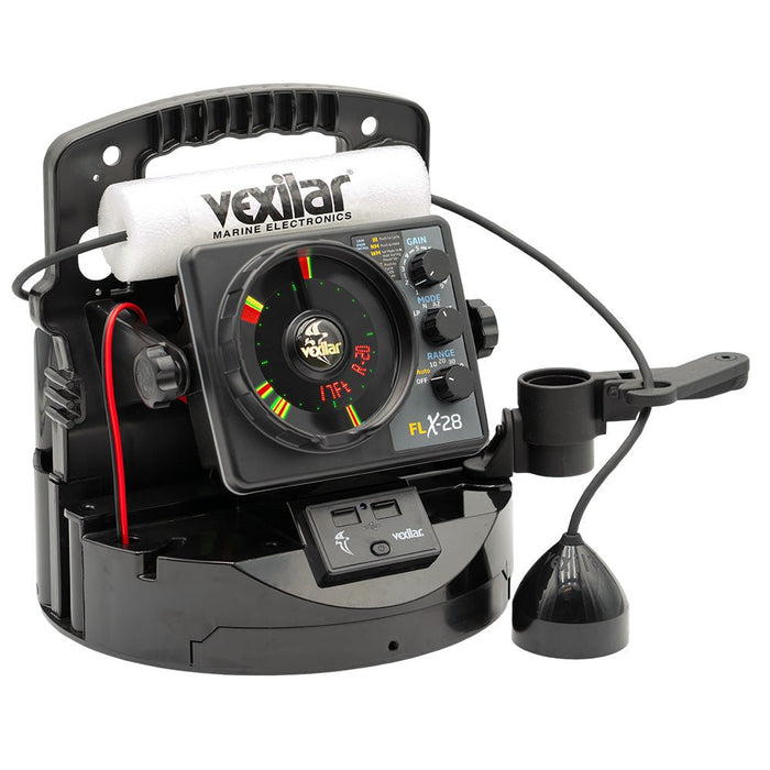 Vexilar FLX - 28 Pro Pack Elite Fishing System w/Pro View Ice - Ducer Vexilar Lithium Battery [PPEL28PV] - Deep Blue Supply